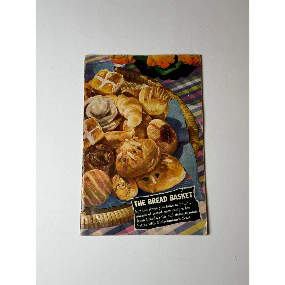 Vintage Fleischmanns‎ Yeast The Bread Basket Recipe Booklet Retro Baking Breads